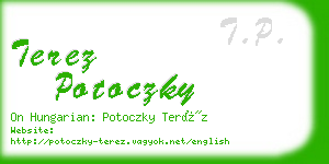 terez potoczky business card
